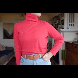 Vintage Red cotton turtleneck